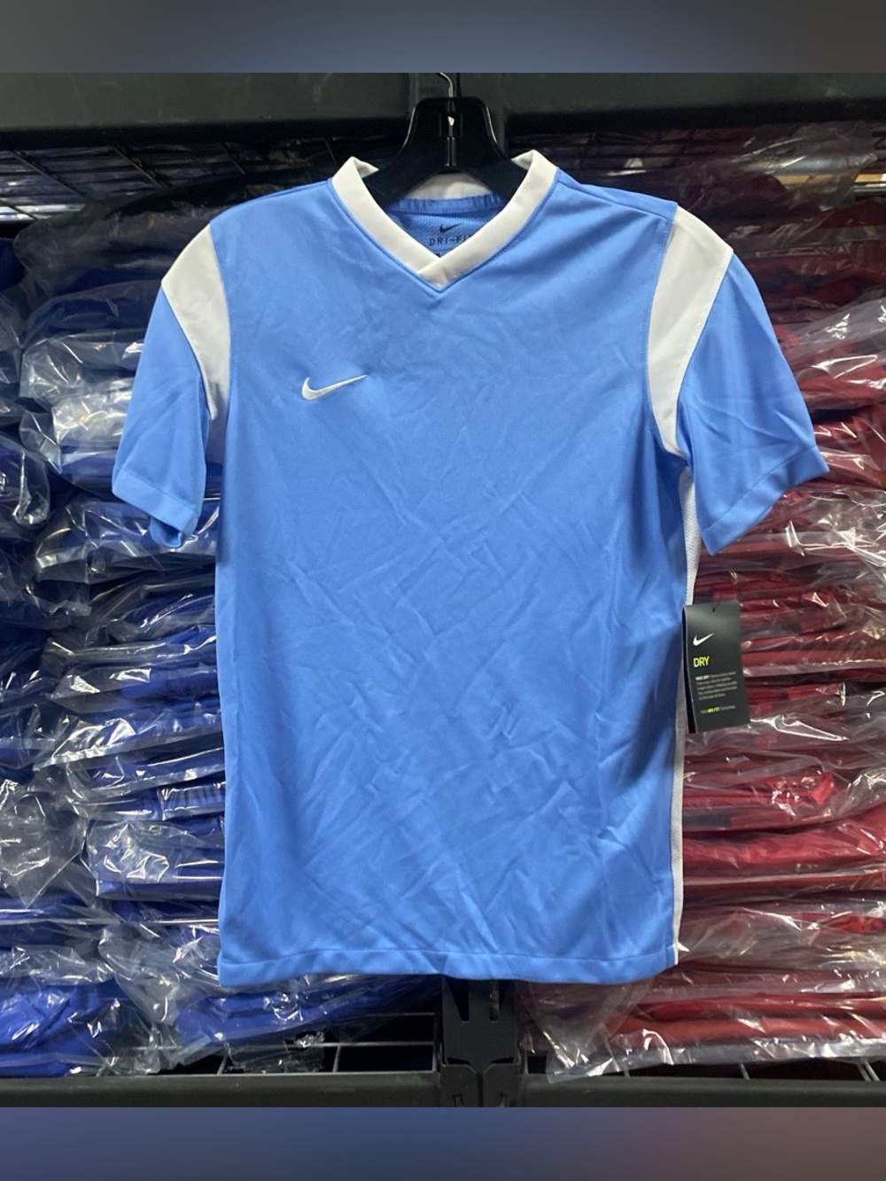 Nike Derby III Soccer Jersey NWT Kids Large Sky Blue/White DRI-FIT CW3834-448